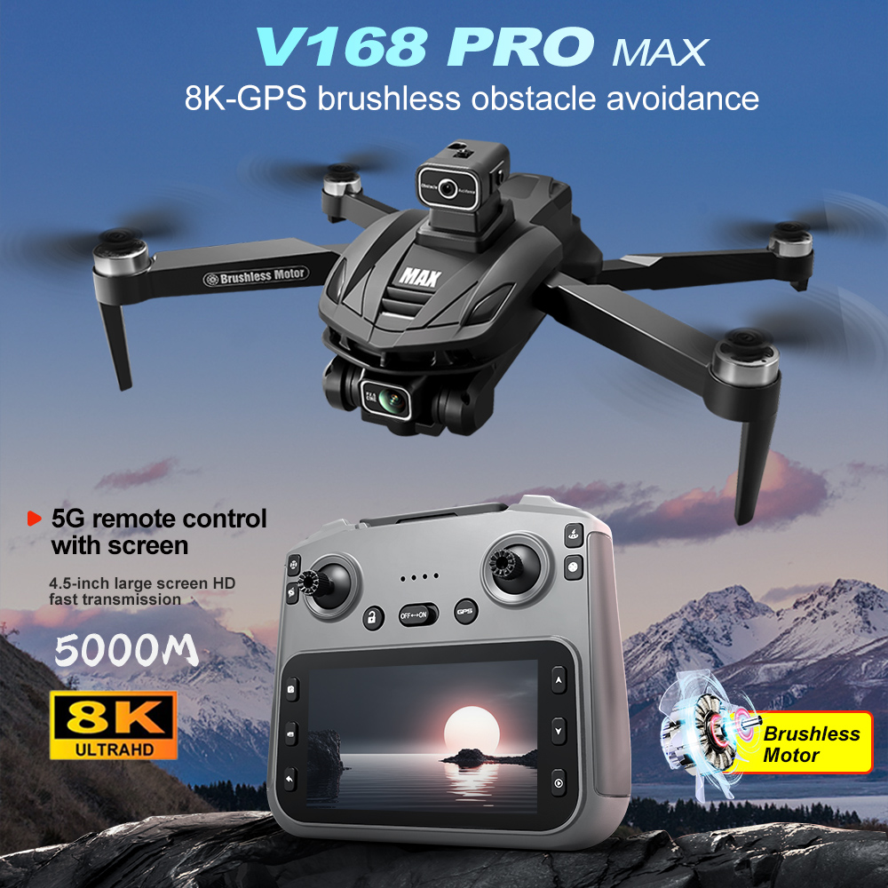 Drone Camera Professional - V168 PRO Max GPS Дрон 8K