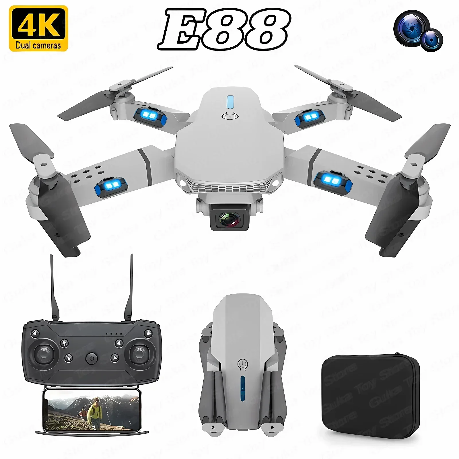 E88 Pro WIFI FPV Дрон Широкоуг – обзор и цена Drone Camera Wide Angle